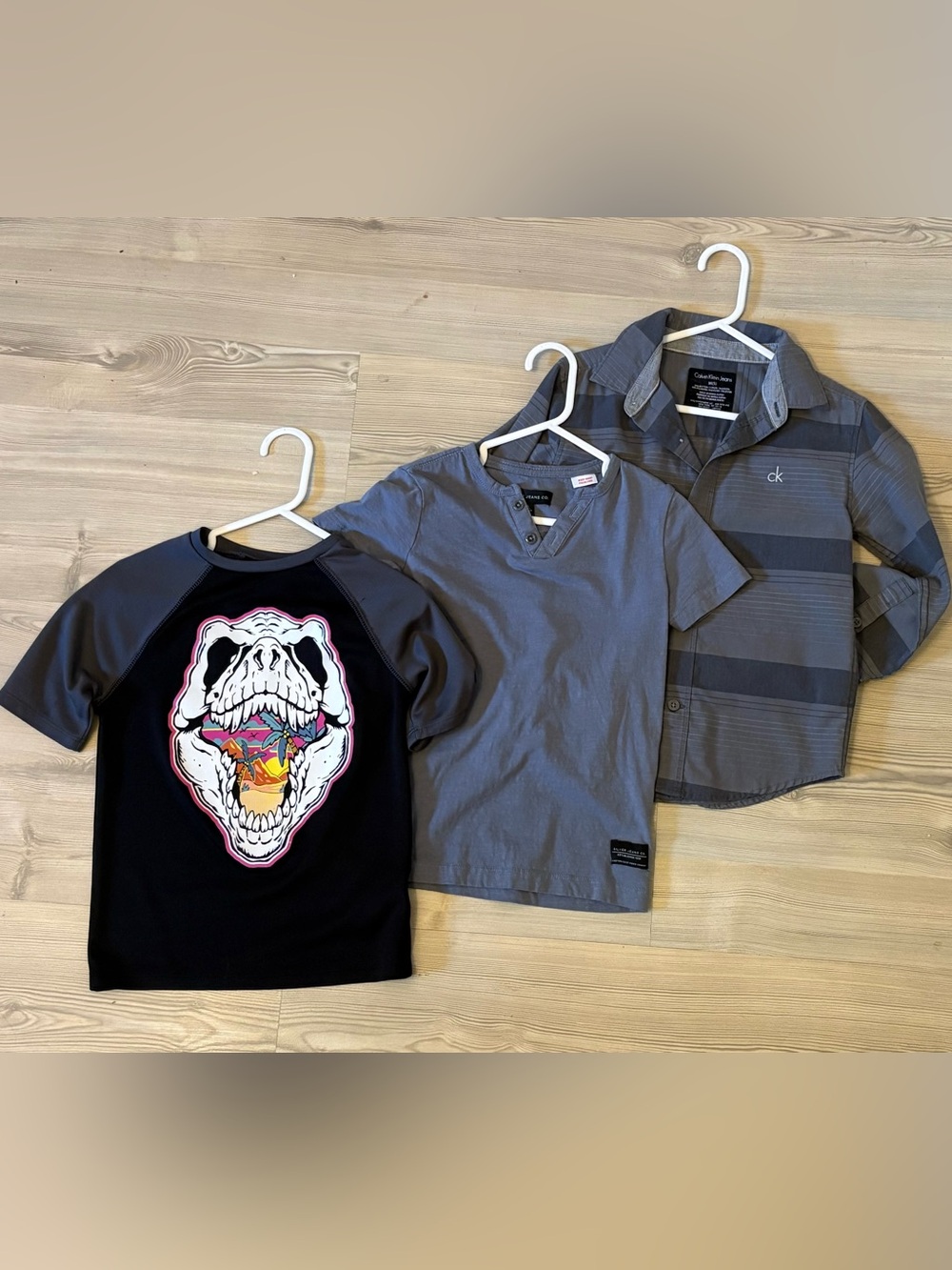 Cutest Boys Tops Lot - Dinosaur, Calvin Klein Size 5-6 Small